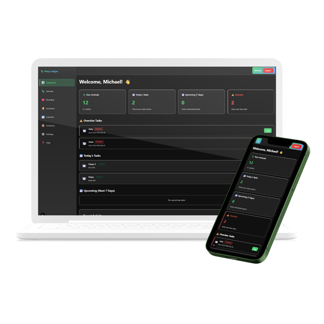 Herp Ledger Dashboard